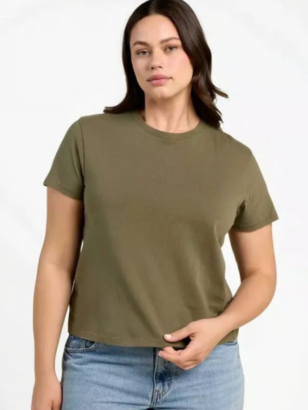 Nuuds Vintage Cotton Short Sleeve Everyday T-Shirt Olive XXXL